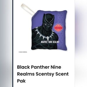 Scentsy Disney Marvel Black Panther Scent Pak Lime Zest Blue Tea Lavender Buddy